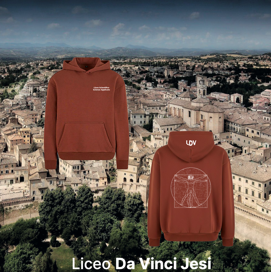 Hoodie scienze applicate - Liceo Da Vinci Jesi