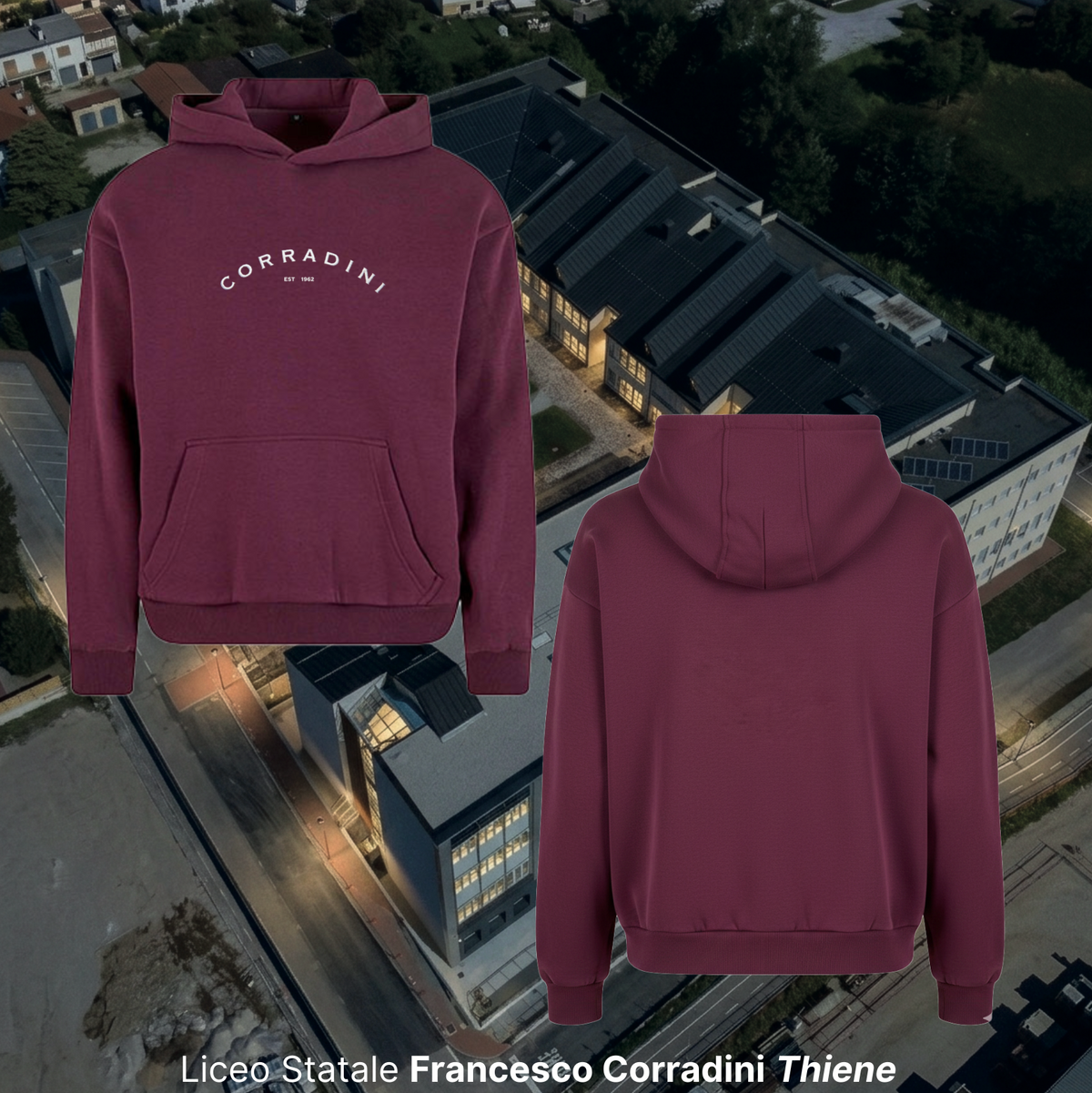 Hoodie "est 1962" - Liceo Corradini Thiene
