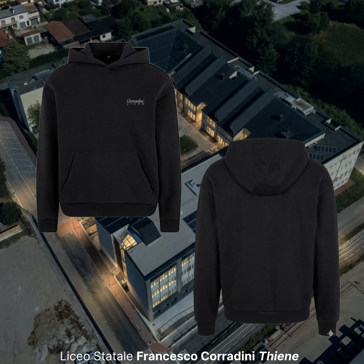 Hoodie "ricamo" - Liceo Corradini Thiene