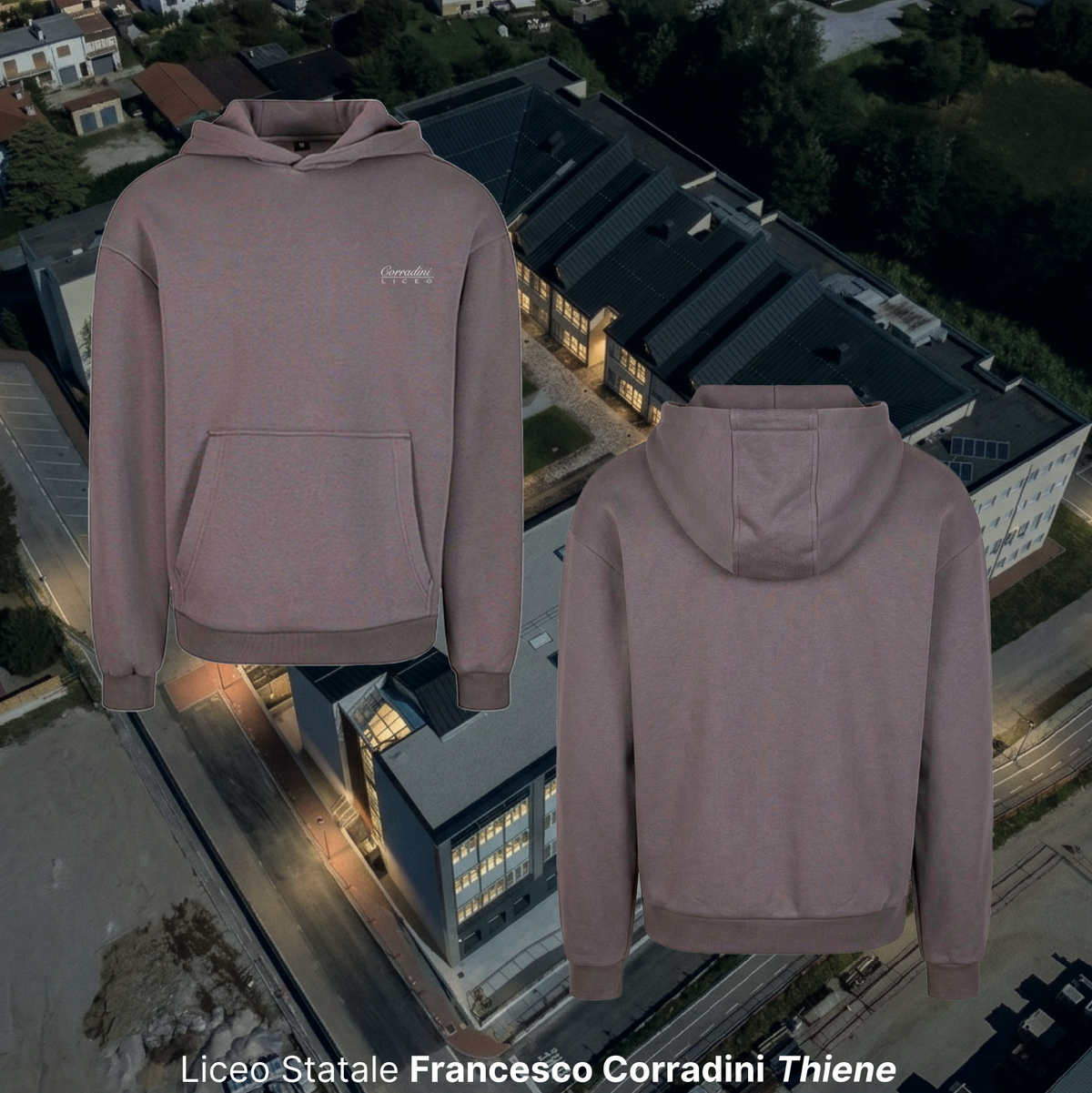 Hoodie "ricamo" - Liceo Corradini Thiene