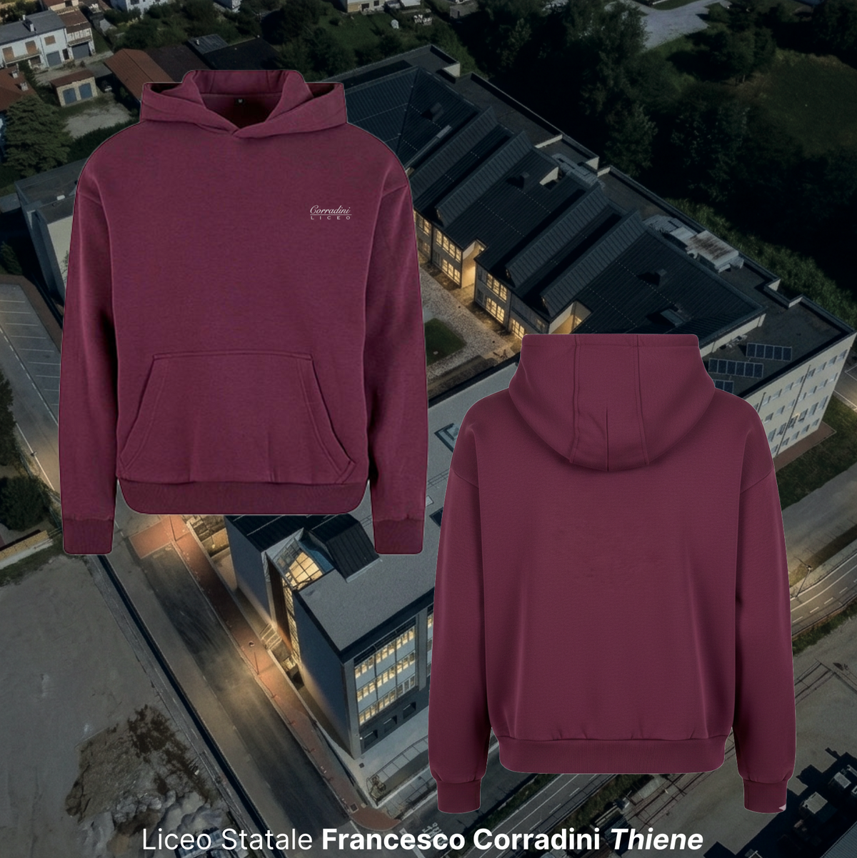 Hoodie "ricamo" - Liceo Corradini Thiene