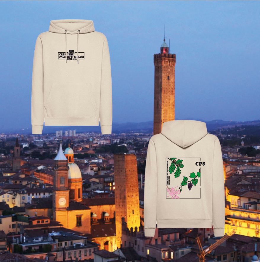 Felpa Cappuccio Ciliegio - Istituto Crescenzi Pacinotti Siriani