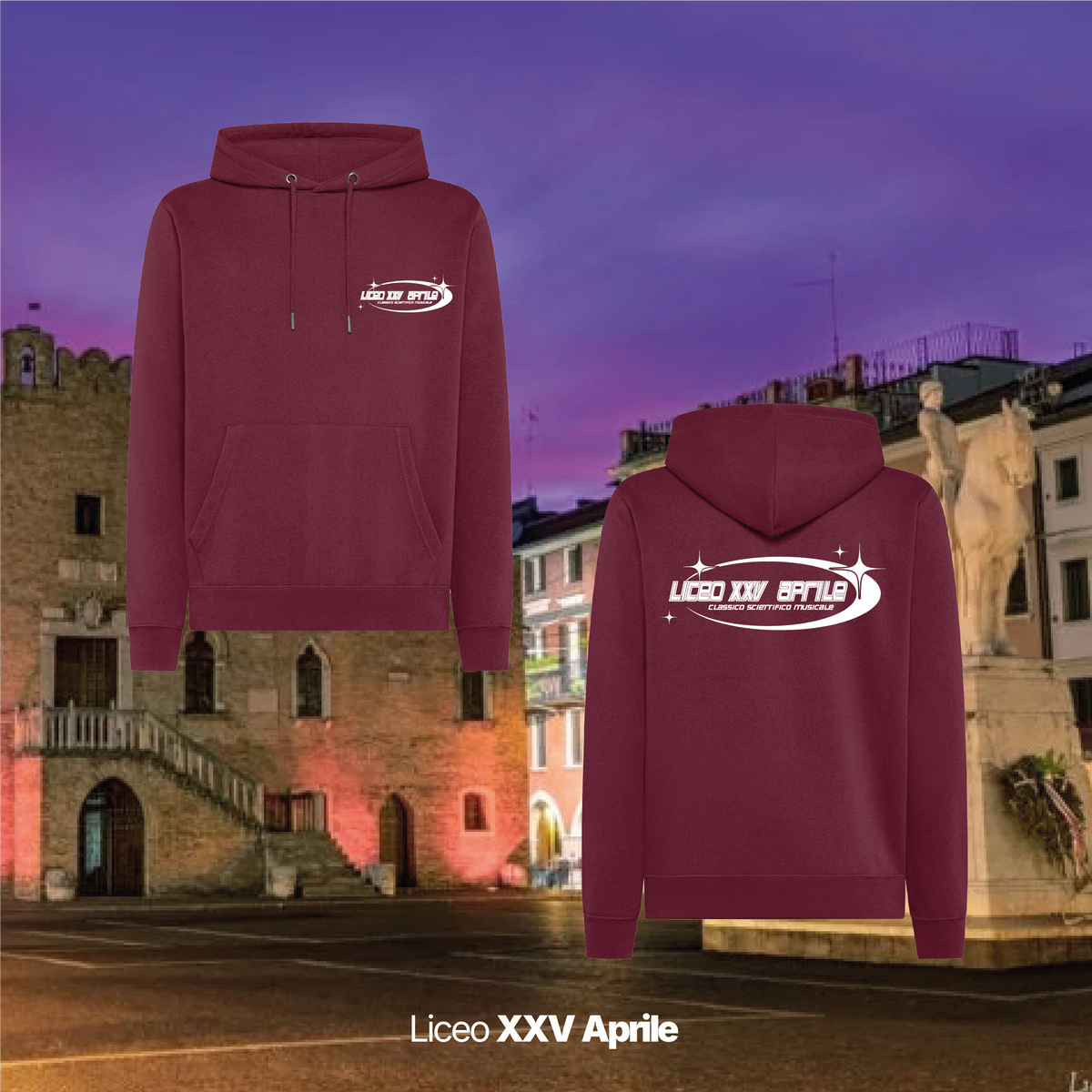Felpa Cappuccio - Liceo XXV Aprile
