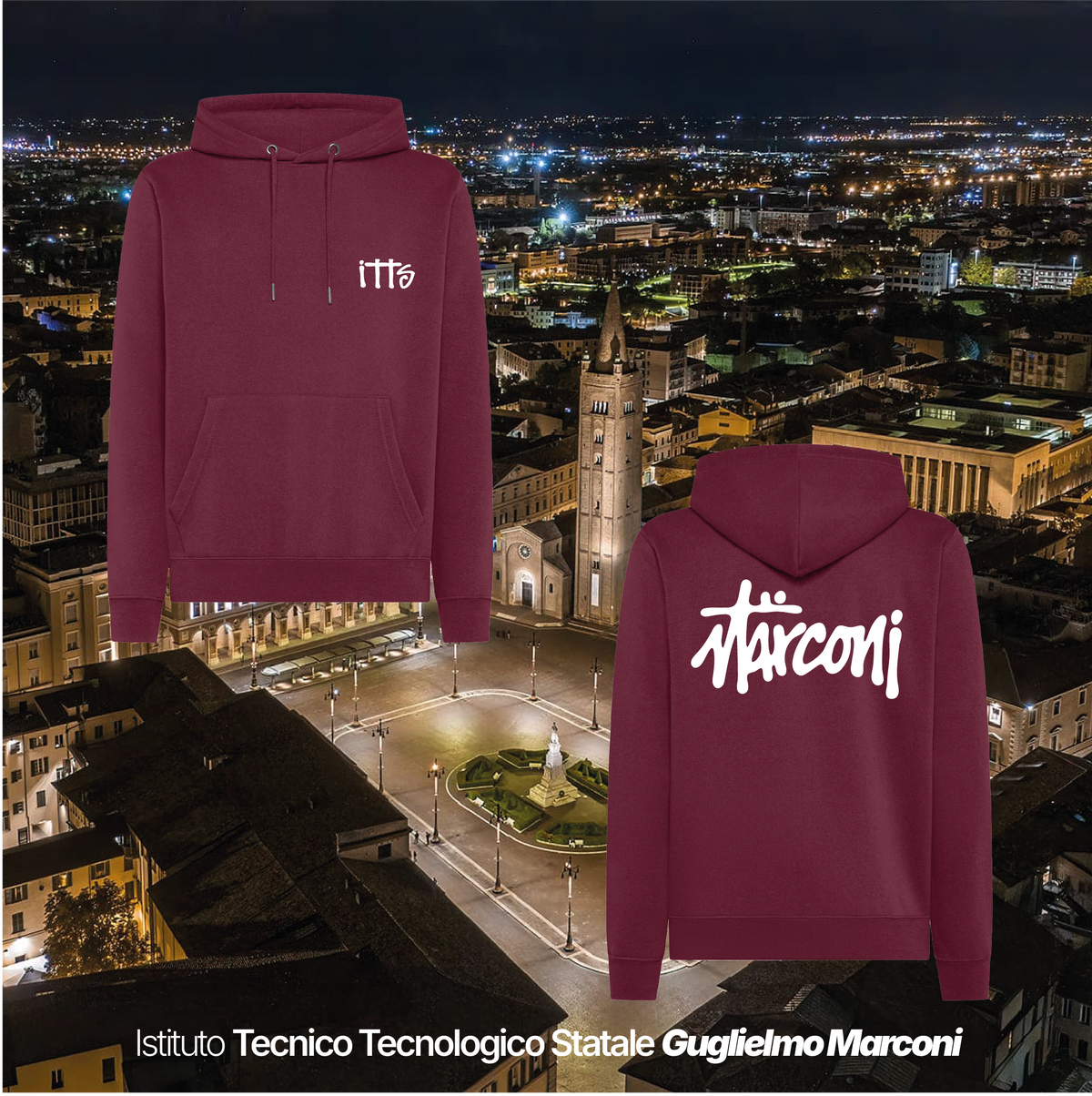 Felpa cappuccio - ISTITUTO TECNOLOGICO STATALE GUGLIELMO MARCONI #2
