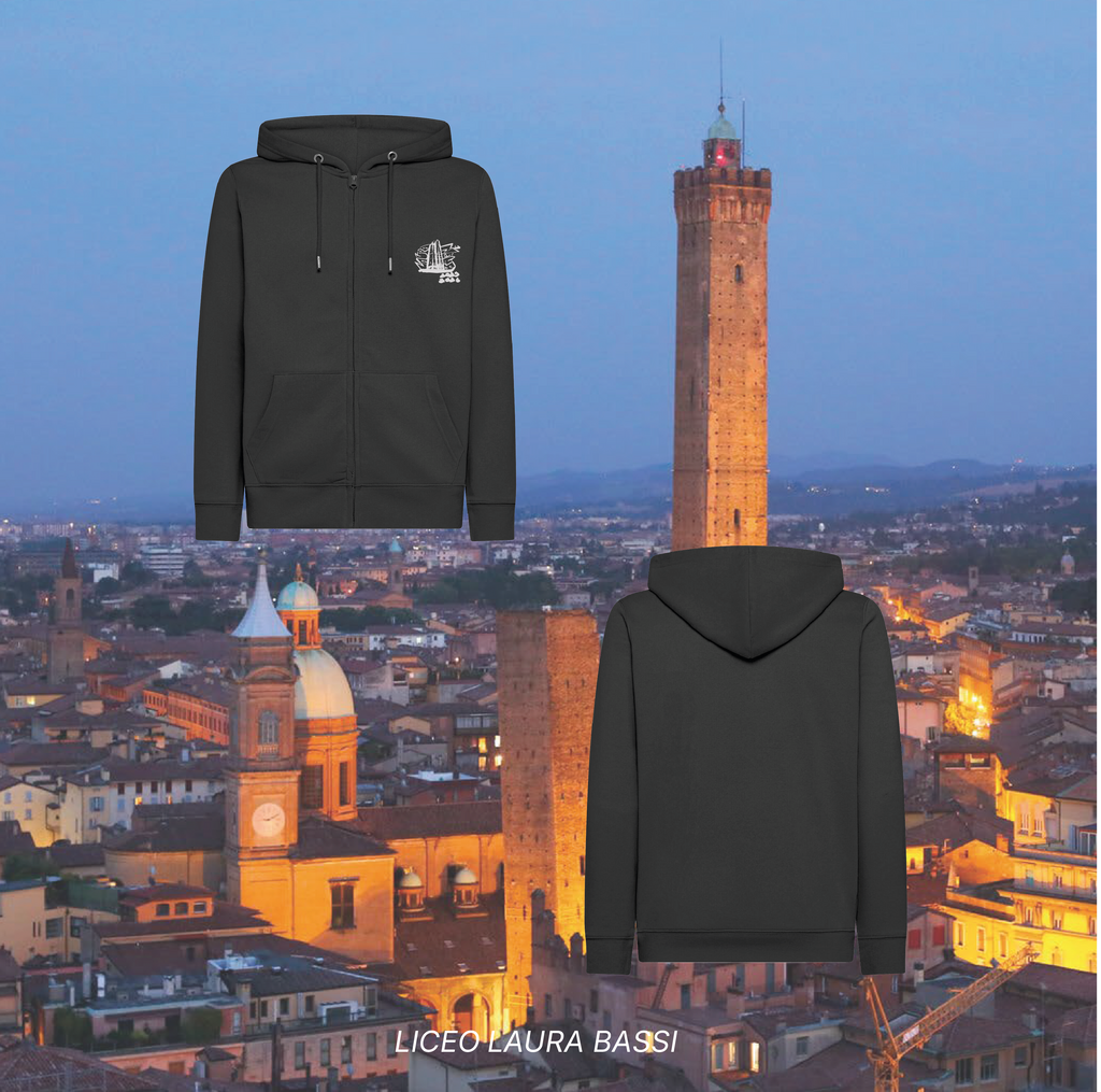 Felpa Cappuccio zip - Liceo Laura Bassi