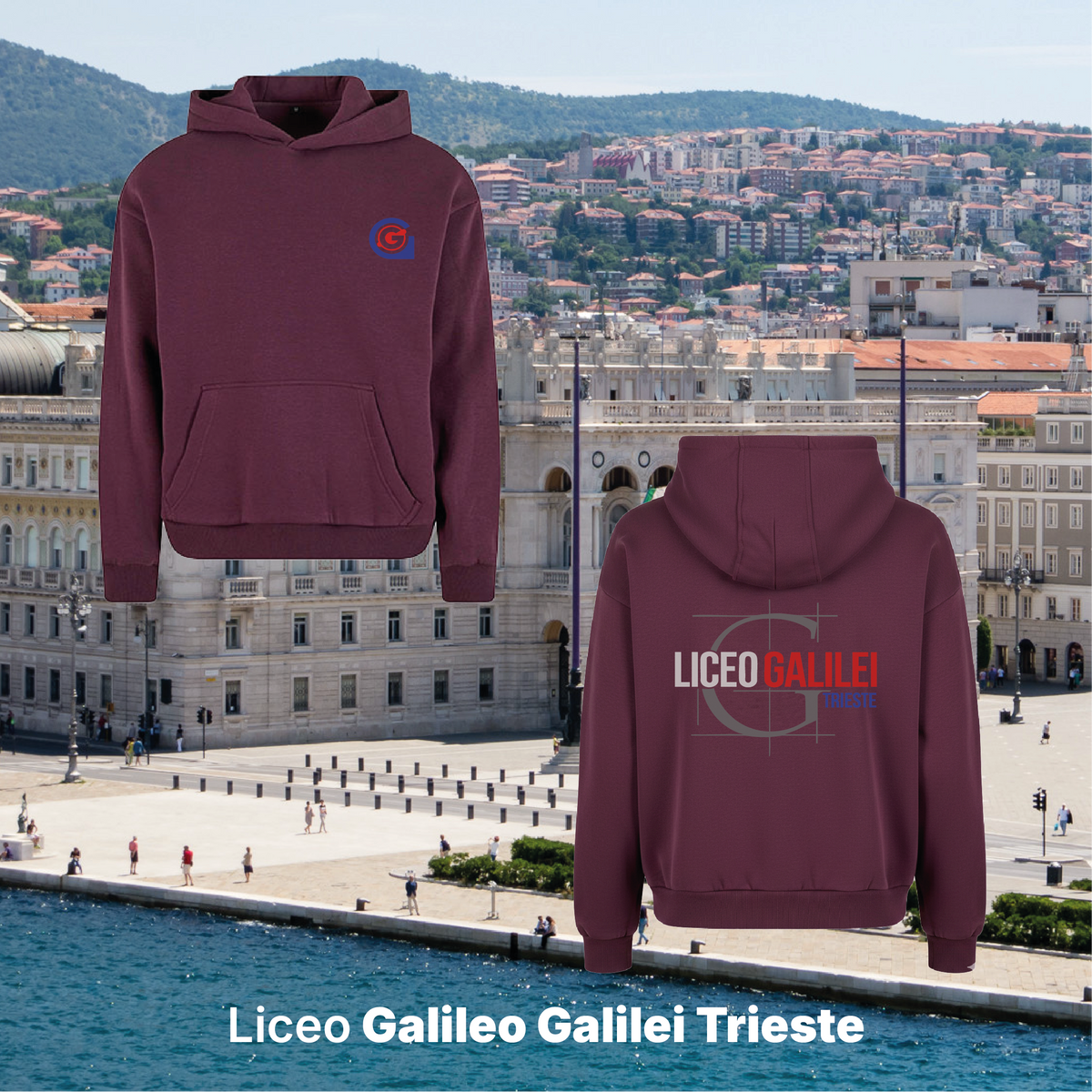 Felpa cappuccio -Liceo Galileo Galilei Trieste